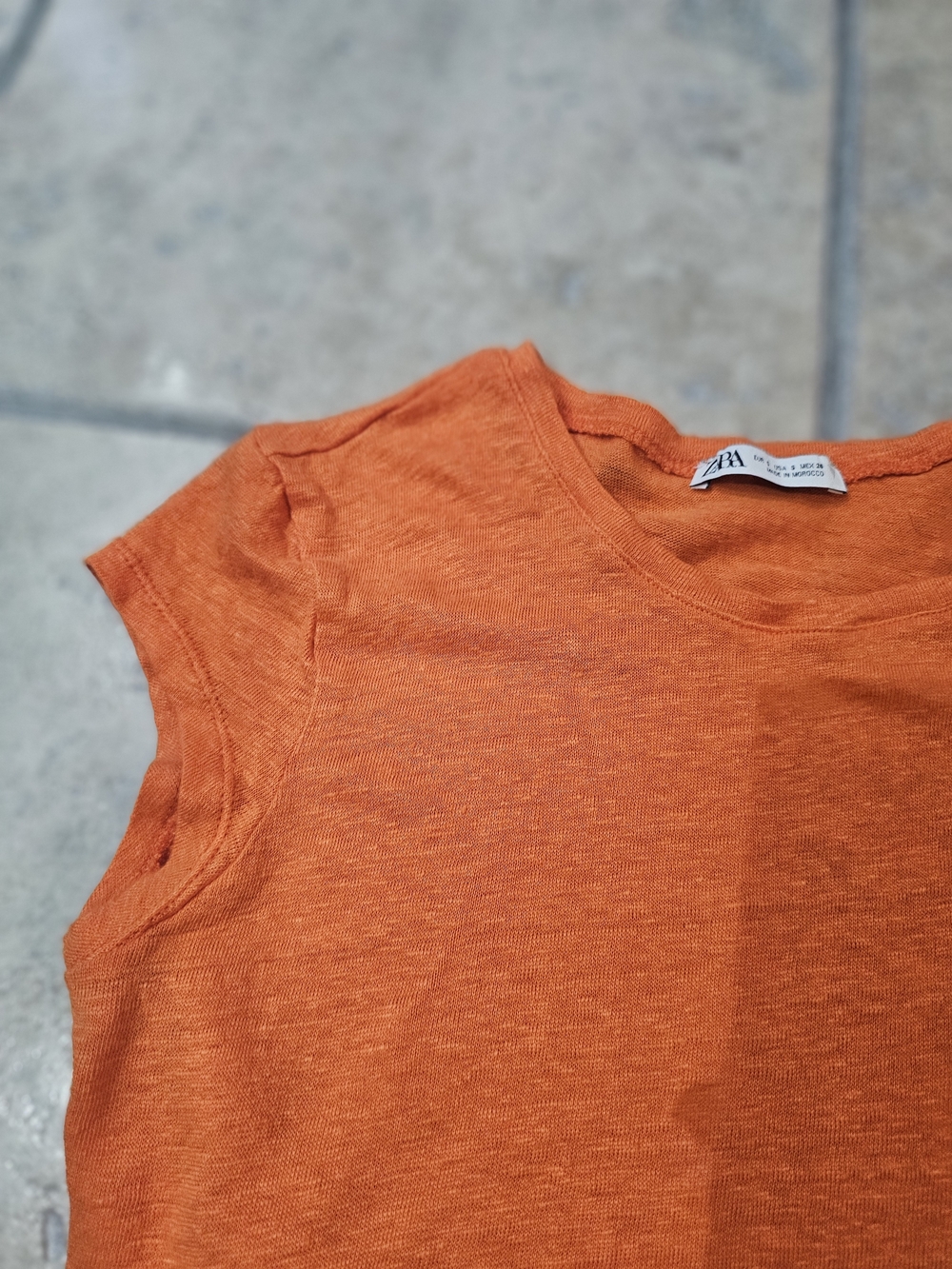 Zara Orange Crop Top - Picture 3 of 7